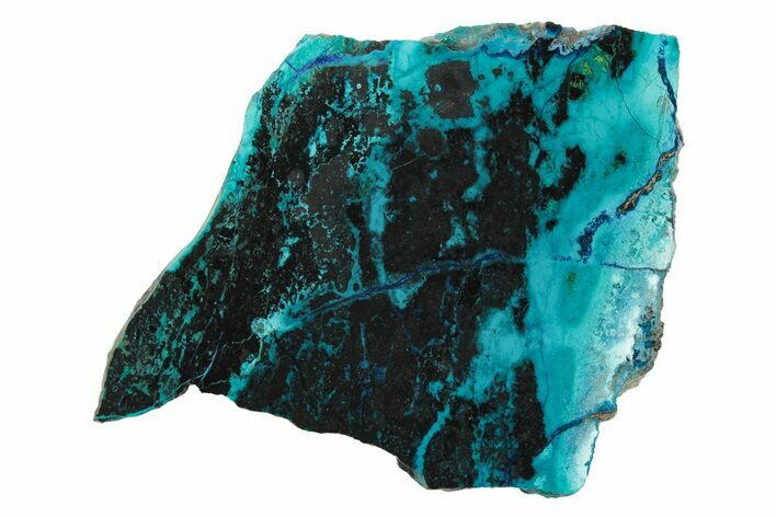 Colorful Chrysocolla and Shattuckite Slab - Mexico #240601